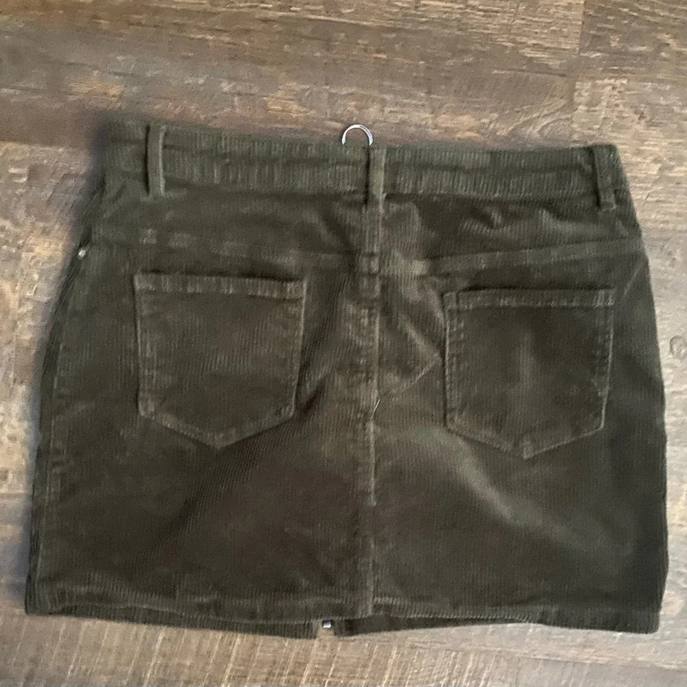 Love Tree Dark Green Corduroy Mini Skirt